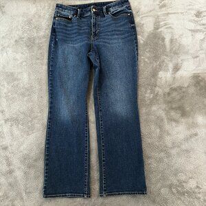 Talbots Curvy Barely Boot Cut Jeans Women's size 10 Brea Dark Wash High Rise